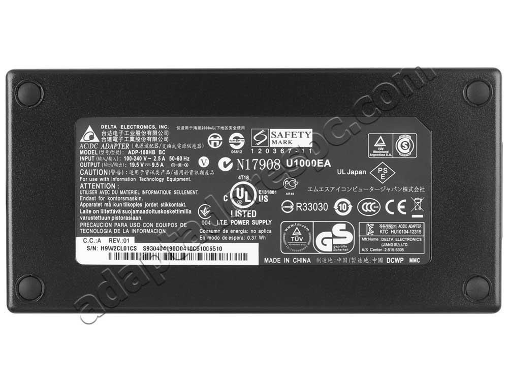 Original 180W Adaptador AC Carregador Clevo P671RG P671RG-G