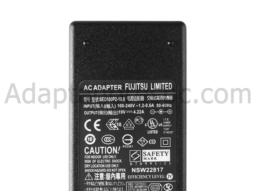 Original 80W Fujitsu 34049490 AC Adaptador Carregador