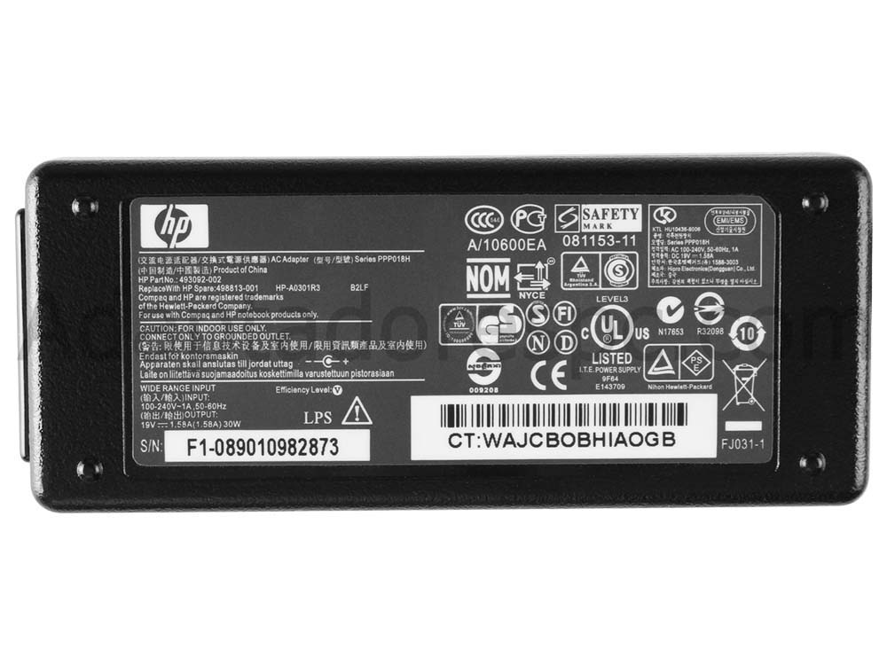 30W Adaptador AC Carregador HP 496813-001 + Cabo