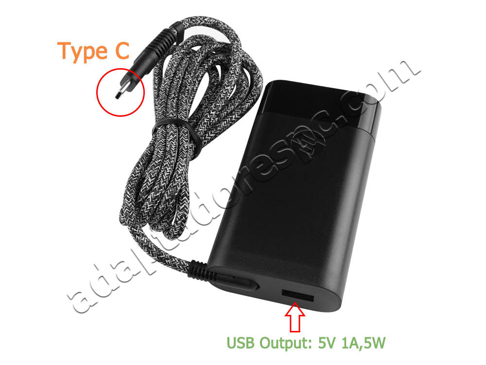 65W USB-C HP 1MZ01AA#ABA Adaptador Carregador