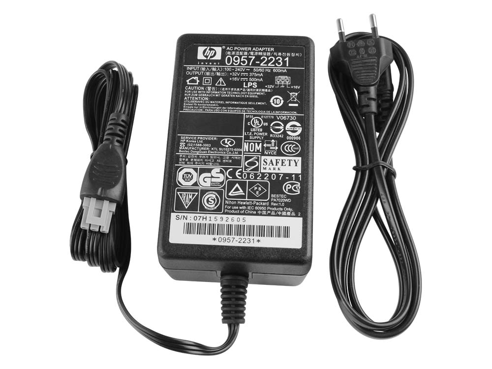 12W HP Deskjet F2276 Printer Original Adaptador AC Carregador