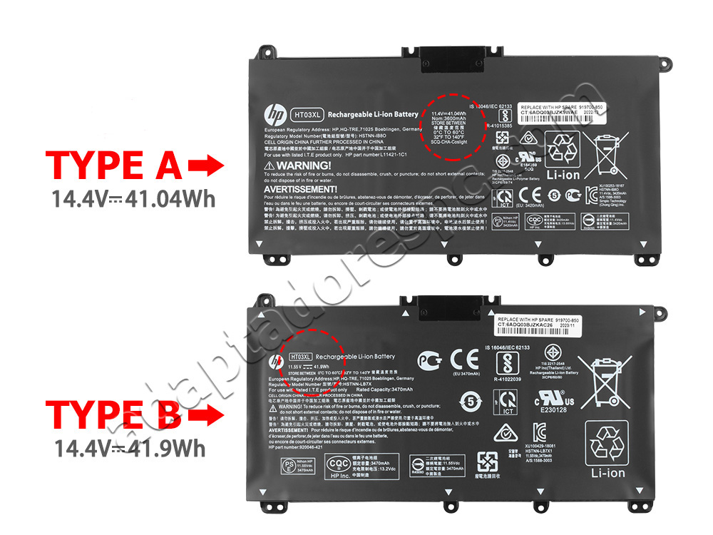 Original Bateria HP Pavilion 14-ce0004nl 14-ce0029nl 14-ce0525sa 3470mAh 41.9Wh