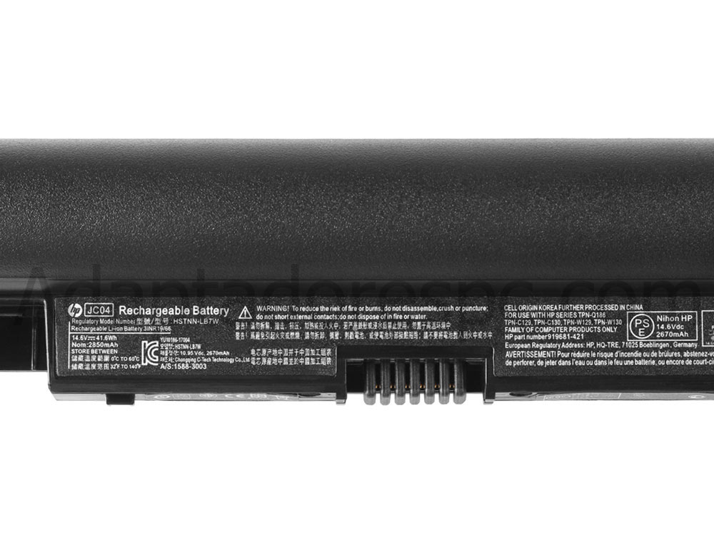 Original Bateria HP 240 G6 4QX37EA 2850mAh 41.6Wh