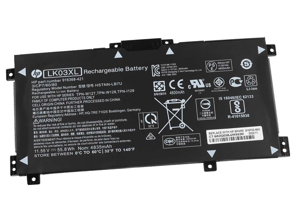 Original Bateria HP Envy 17-ae108ca 17-ae103nw 4500mAh 52.54Wh