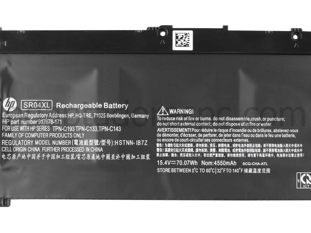 70.07Wh Original Bateria HP Pavilion Power 15-cb001np 15-cb030nl