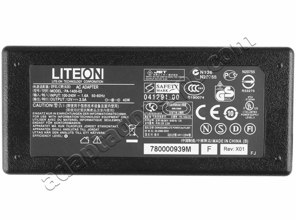 12V AC Adaptador Carregador Lenco TFT-1026