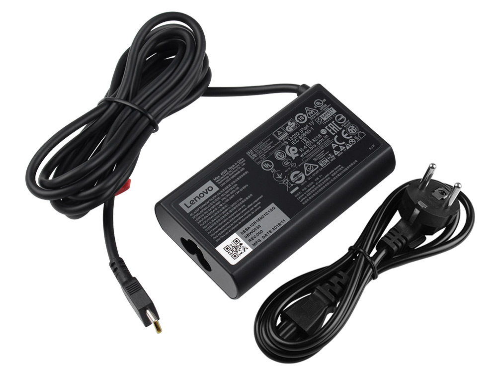 Original 65W USB-C Lenovo 5A10W86269 ADLX65YDC3E ADLX65UDGC2A Adaptador AC Carregador + Cabo