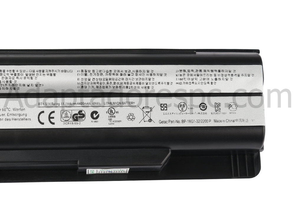 4400mAh Bateria MSI GE60 2PL Apache (GTX 850M)