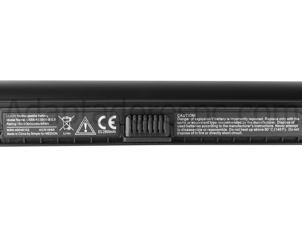 Original 3000mAh 45Wh Bateria Medion 40046152 US55-4S3000-S1L5