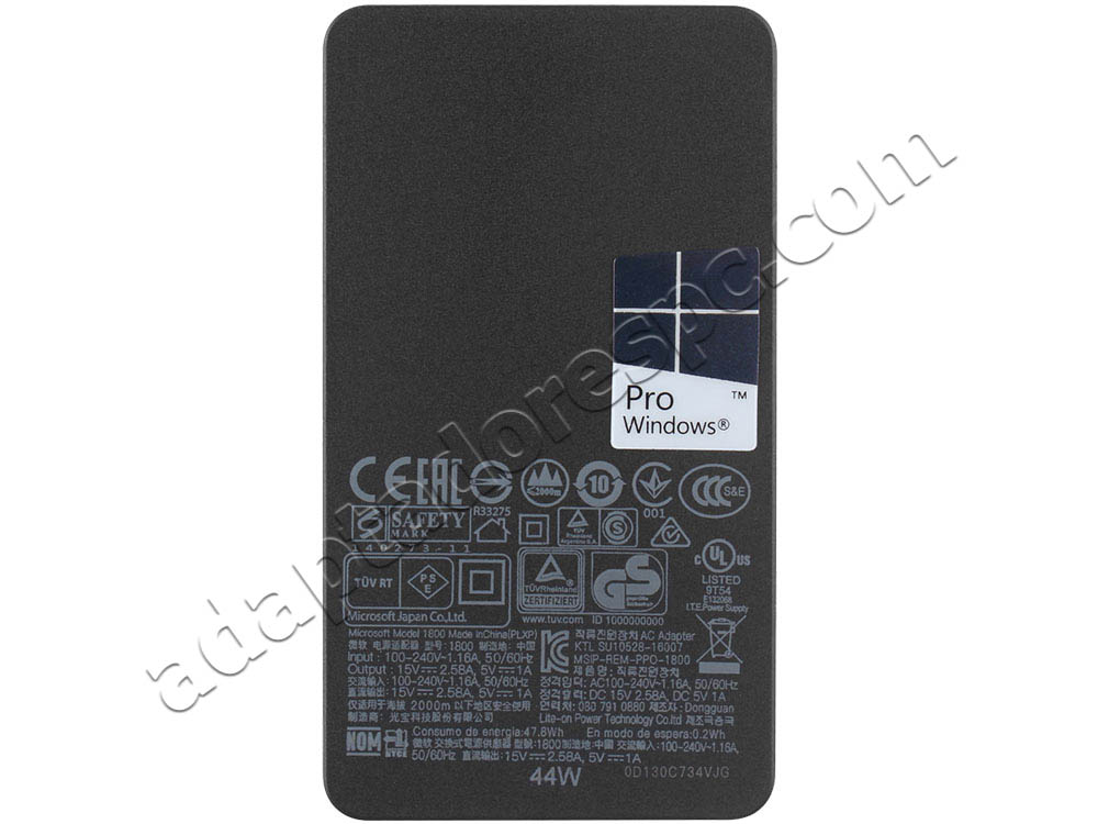 44W AC Carregador Microsoft Surface Pro with LTE Advanced GWM-00001