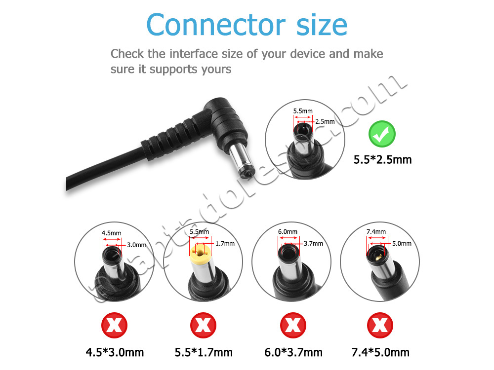 Original 65W Adaptador AC Carregador Packard Bell easynote xs20