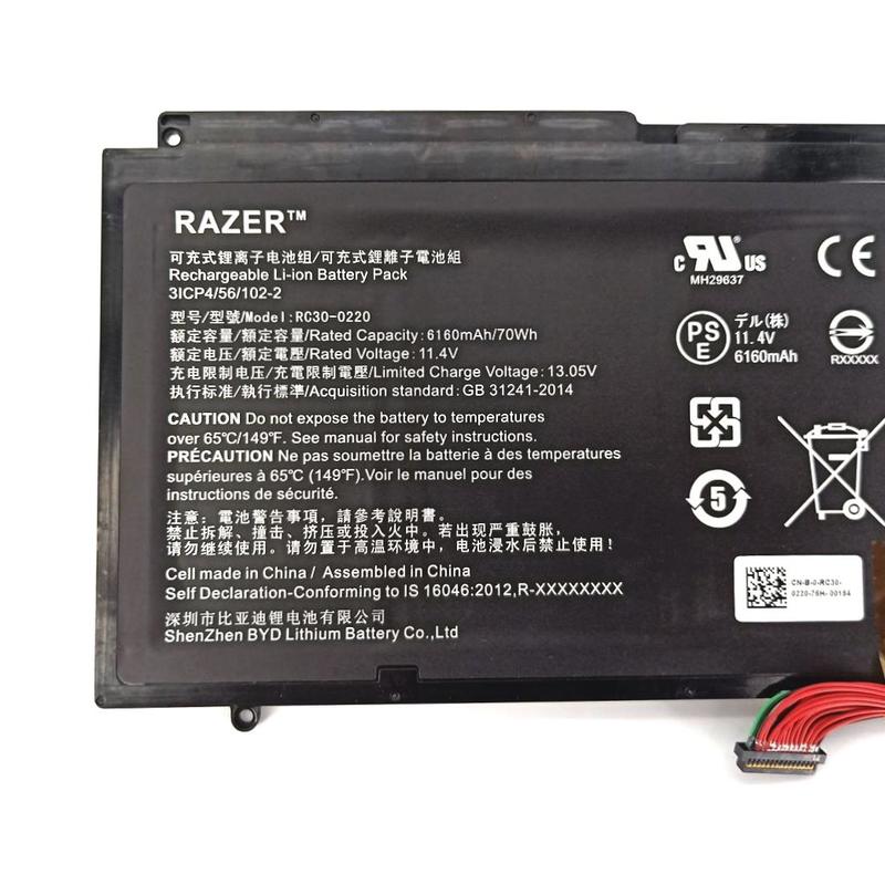 Original Bateria Razer Blade Pro 17 RZ09-03148E13-R3N1 6160mAh 70Wh