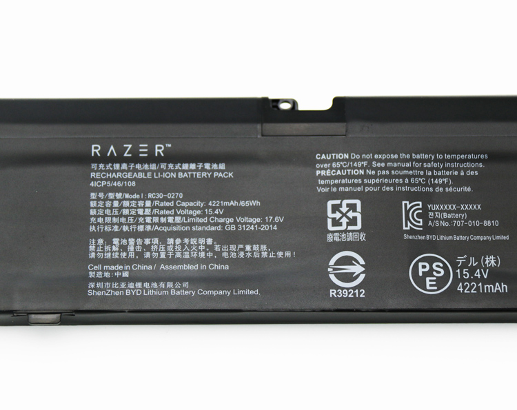 Original Bateria Razer 4ICP5/46/108 4221mAh 65Wh