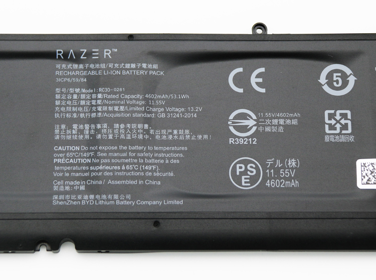 Original Bateria Razer Blade Stealth 13 2020 RZ09-03102 4602mAh 53.1Wh