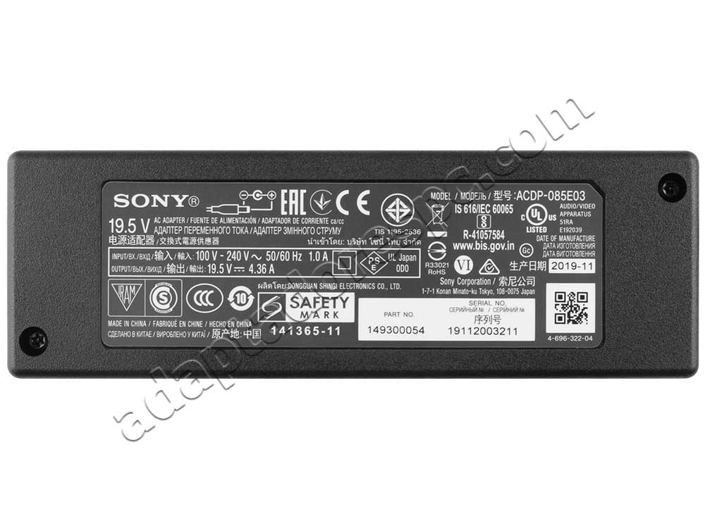 Adaptador AC Carregador Original Sony ACDP-085S01 85W + Cabo