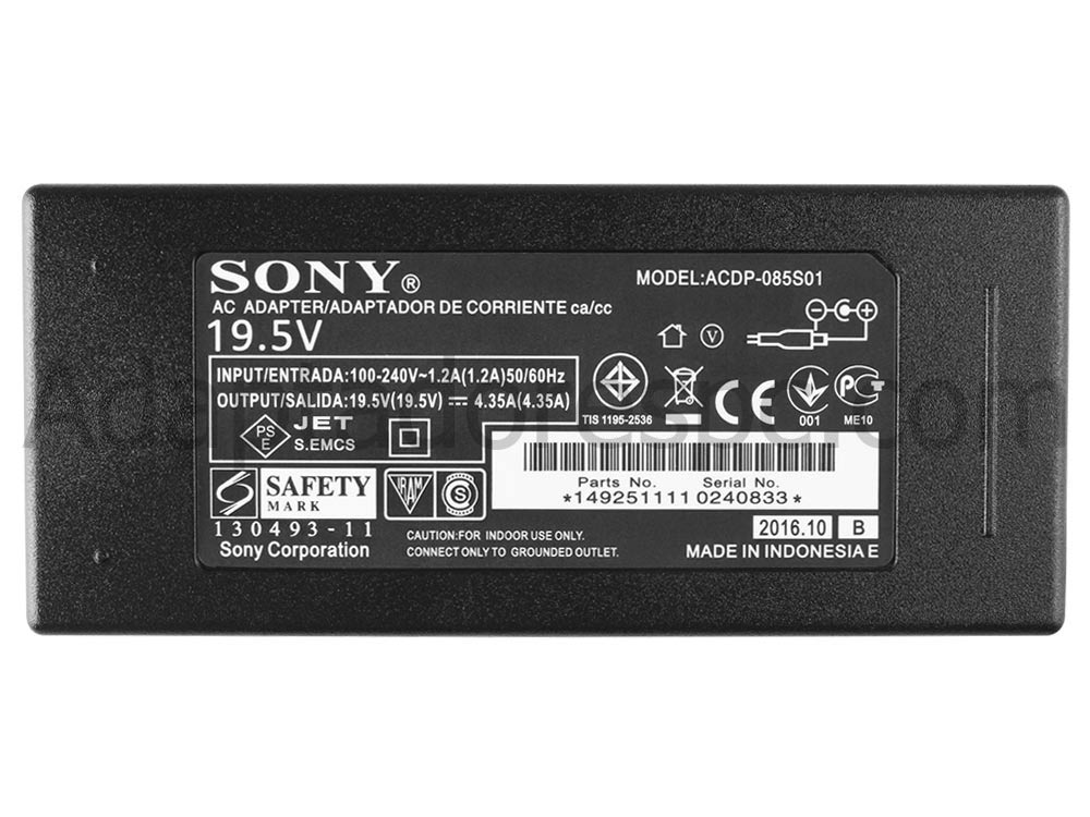 85W Adaptador AC Carregador Sony 40 (diag) W600B LED HDTV + Cabo