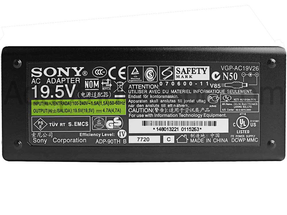 Adaptador AC Carregador Original Sony ACDP-045S02 90W + Cabo