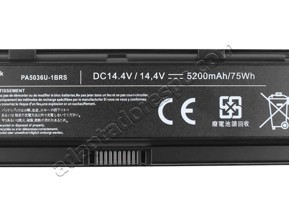 3000mAh Bateria Toshiba Qosmio X70-A 17.3 X70-A-13C X70-A-11L