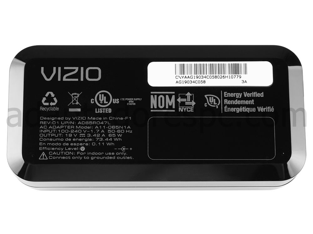 65W Original AC Adaptador Carregador Vizio CT14-A0 CT14-A1