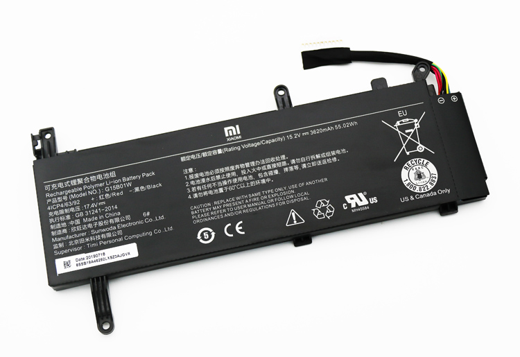 Original Bateria Xiaomi GTX1060 Intel I7 3620mAh 55.02Wh